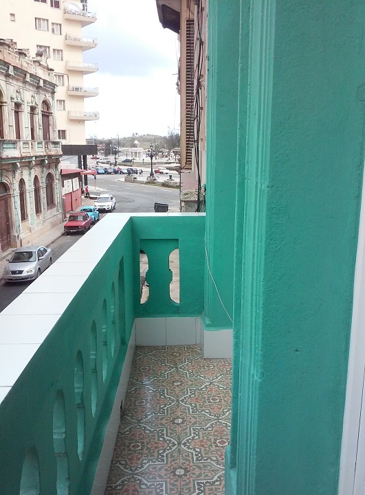 'View from the balcony to Prado avenue' Casas particulares are an alternative to hotels in Cuba.